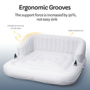 Naipo 70in Floating Canopy Island Inflatable Pool Float with Removable Sunshade, 2 Person Capacity, Built-In Cup Holders, White