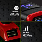 As Seen on TV 9475 Bullseye Tire Inflator Car Auto Tire Pump Portable, Red
