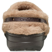 Crocs Classic Unfurgettable Clog, Slip-On Faux Fur Upper, Milk Chocolate, Size 8 Women/6 Men, 211116-2JJ