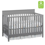 M Design Village 67011550 Oxford Baby Harper 4-in-1 Convertible Crib Dove Gray GreenGuard Gold Certified Wooden Crib