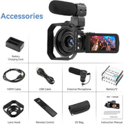 OIEXI 4K Camcorder Vlogging Camera 48MP
