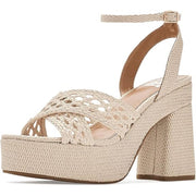 DV Dolce Vita Whishora Platform Block Heel Sandal, Ivory, 11