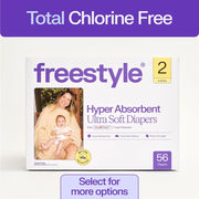 Freestyle FWDPRS2CT56 Ultra Soft Baby Diapers Size 2, 56 Count - Hyper Absorbent, Unisex