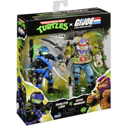 Playmates Teenage Mutant Ninja Turtles x G.I. Joe Action Figure 2-Pack with Weapon Accessories, Multicolor, 9 in TMNT GI Joe Battle Pack