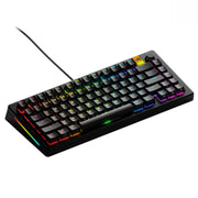 Glorious GMMK 3 HE 75% Wired Gaming Keyboard with Hall Effect Linear Switches, Rapid Trigger, Adjustable Actuation, RGB Backlighting, Hot Swappable, Modular Gasket System, Double-Shot PBT Keycaps, Black