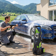TASKBAY Electric Pressure Washer, 1800W, 5000 PSI, 3.0 GPM, Portable with 25ft Cord, 23ft Hose, 4 Nozzles, Green, C10