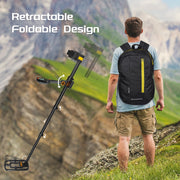 Aneken Professional Metal Detector, Waterproof 10-Inch Coil, Foldable Adjustable Length, Rechargeable 2000mAh Battery, Backlit LCD Display, Includes Carry Bag Shovel Headphones, GT1000