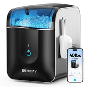 EUHOMY Countertop Nugget Ice Maker, 40 lb/24H, Self-Cleaning, Smart App Control, Black