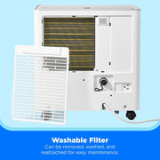 Midea 35 Pint Smart Whole House Dehumidifier, Wi-Fi and Voice Control, White, Covers 3,500 Sq Ft, MAD35S1CWWT