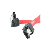 StarTech.com SATA Cable, 12in Latching with Right Angle Male to Male Connector, Red, LSATA12RA1