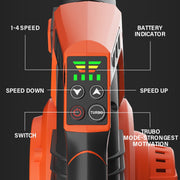 Maxlander 40V Cordless Leaf Blower Vacuum Mulcher with 2x 4.0Ah Batteries and 45L Collection Bag Black Orange