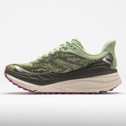 Hoka Stinson 7 Women's Running Shoes, Synthetic Jacquard Mesh Upper, Cushioned EVA Midsole, Multi-Terrain Grip, Seed Green/Beet Root, 6.5 B Medium, 1141531-SNBT