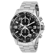 Invicta Specialty Men's 45mm Stainless Steel Chronograph Quartz Watch, Black Dial, Silver Grey, 37146