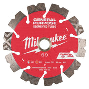 Milwaukee Electric 5 Inch Diamond Max Segmented Turbo Rim Diamond Blade for Masonry, 49-93-9005