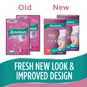 Assurance 10008764 Women's Incontinence & Postpartum Underwear, XL , Maximum Absorbency (72 Count)