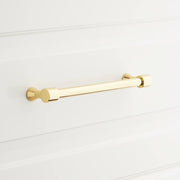 SIGNATURE HARDWARE 479490 8 SOLID BRASS CABINET PULL POLISHED BRASS