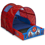 Delta Children BB81422SM Marvel Spider-Man Sleep and Play Toddler Bed with Tent Guardrails