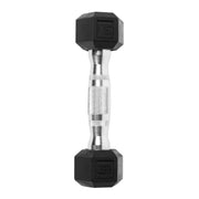 CAP Barbell 45lb Rubber Coated Hex Dumbbell, Non-Slip Chrome Steel Handle, Single, SDR1-045