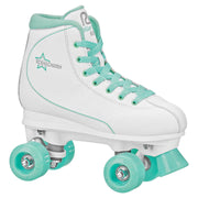 Roller Derby Roller Star 600 Women's High-Top Roller Skates, White/Mint, US Size 5, U731WW-05