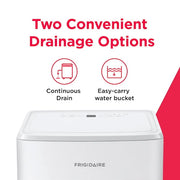 Frigidaire 22 Pint Dehumidifier with Wi-Fi, Energy Star Certified, 1500 Sq Ft Coverage, Continuous Drain Option, Portable White, FHDD2234W1