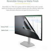 StarTech.com Monitor Privacy Screen, 22in, 16:10 Aspect Ratio, Matte and Glossy Finish, Blue Light Reduction, Black