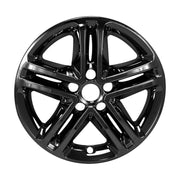 Coast to Coast IMP460BLK Impostor Wheel Skin, 17 in, 5 Split Spokes, Snap-On, Gloss Black, ABS Plastic, Set of 4