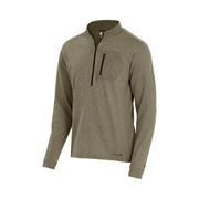 Carhartt Force Heavyweight Base Layer Quarter-Zip Shirt with Rugged Flex and FastDry, Burnt Olive Heather, Large, UH0111-M-BOLHTR-L