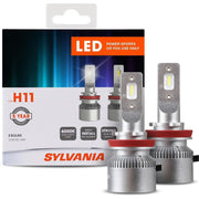 SYLVANIA H11SL.BX2 H11 LED Powersport Headlight Bulbs for Off-Road Use or Fog Lights, 2 Pack