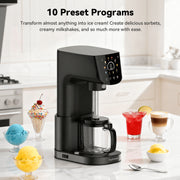 Ahoolye IC-1011 Ice Cream Maker 11-in-1 Frozen Treat Maker with Brushless Motor, Silver, 3 Pcs 19oz Pints