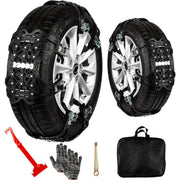 ZoneTech SN0024 Car Snow Chains 12-Pack All Season Black