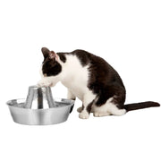 Radio Systems PWW00-17099 PetSafe Seaside Stainless Pet Fountain, Automatic Dog and Cat Water Bowl, 60 oz