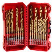 Milwaukee Tool SHOCKWAVE 25-Piece Metric Titanium Red Helix Drill Bit Kit