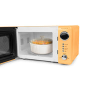 Nostalgia NRMO7OR6A Retro Compact Countertop Microwave Oven - 0.7 Cu. Ft. - 700-Watts with LED Digital Display