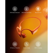 Shokz S820 OpenRun Pro 2 - Open-Ear Bone Conduction Sport Headphones, Orange