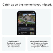 Google Nest Cam Outdoor Wired 2nd Gen, 2K HDR Video, Gemini AI, Weather-Resistant, Night Vision, Two-Way Audio, Snow, GA09963-US