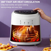 8L Large Air Fryer Oven, 1400W w/ 60-Min Timer & Precise Temp Control 8 Presets