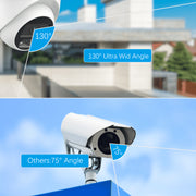 OOSSXX Full HD 5MP Wired Security Camera System, 8-Channel DVR, 4 Cameras, 130 Ultra Wide-Angle Lens, Super Night Vision, IP67 Waterproof