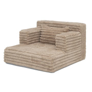 Delta Children Cozee Chaise Toddler Lounger Chair with Supportive Pillow, Light Tan Corduroy