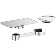 Brizo 695506 Kintsu Free Standing Tub Filler Accessory Kit with Wine Glass Holder, Tray, Dish, Chrome