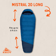 Kelty 35415425LR Mistral 20 F Mummy Sleeping Bag - 82
