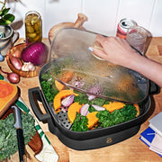 Drew Barrymore 19168 Beautiful 5-in-1 Electric Expandable Skillet Black Sesame, Up to 7 QT