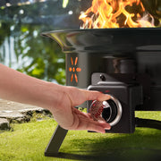 CHITOOMA 2597551246984 24 inch Portable Fire Pits with Grill