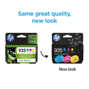 HP 935 CMY Tri-Color Ink Cartridge Combo Pack, 3-Pack