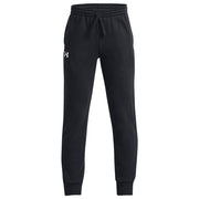 Under Armour Rival Fleece Joggers with Pockets for Boys - Black/White - M