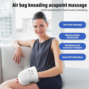 Cotsoco MA315W Hand Massager with Heat and Dual-Airbag Compression, Manicure-Safe, Ergonomic Full-Hand Fit, White