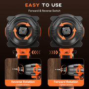 Protmex Cordless 900Ft-lbs Impact Wrench, 4000mAh Battery, 3500 RPM