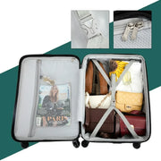 Travelhouse 3 Piece Hardside Luggage Set, Green