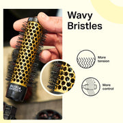 Olivia Garden MultiBrush Hot-Air Brush, Detachable 46mm Ceramic Thermal Barrel, Tourmaline Ion-Charged Bristles, Large Airflow Vents, Ergonomic Handle, 5-Piece Kit, 710-MBKP46