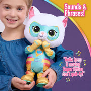 Just Play Disney Jr. SuperKitties Oopsie Kitty Dancing Bitsy Plush Doll with Music and Dance, White, 13 Inch