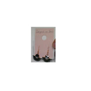 Designed in Paris SAM503B2 Women's Earrings, Zinc/Iron/Glass/Acrylic